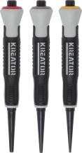 Naelapunkter 3 tk, KREATOR, KRT463009, Otsade suurused: 0,8 mm, 1,6 mm, 2,4 mm