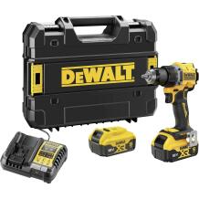 Dewalt Akumulatora urbis DCD794P2T-QW, 18 V, 5 Ah, 74 Nm, 2 ātrumi, 2 akumulatori, lādētājs, kaste
