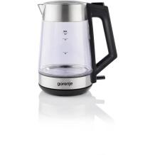 Gorenje Virdulys K17OGS, 1.7 L, 2200 W, 360° sukamo pagrindą, Nerūdijančio plieno/Stiklo