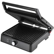 Lovio Grils LVEG001BK, 2000W, 2x290x240mm, 180° atvēršana, aizsardzība pret pārkaršanu, neslīdoši rokturi