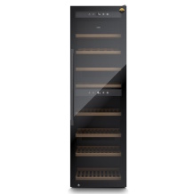 🇱🇹 Lietuvių Įmontuojamas vyno šaldytuvas su Wi Fi Smart Control 2 temperatūros zonos 5–20 °C 180 butelių kompresorinis aušinimas LED ekranas WineExclusive 180 Smart Juodas 00731 Caso