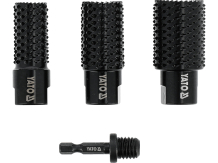 Rotācijas vīļu komplekts 4 gab. YATO YT-61775 M14, 20/25/30 mm, 12500 apgr./min, oglekļa tērauds