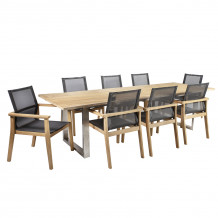 Aiamööbli komplekt NAUTICA laud ja 8 tooli