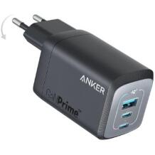 Anker 735 Prime sieninis įkroviklis, A2669313, 67 W, 1A/2C, 2xUSB-C 67 W, 1xUSB-A 22.5 W, ActiveShield 2.0
