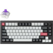 Keychron Клавиатура Q1H-M1 75% беспроводная, RGB LED подсветка, магнитные переключатели Gateron, 1.8 м кабель, 4000 мАч батарея
