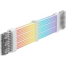 Gamemax toitekaabli pikendus VGA 3x8PIN-W, 30 cm, 7 A, 3 x 8 pin pistik, RGB LED valgustus