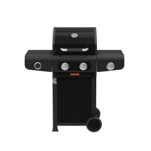 Barbecook Siesta 210 Graphite gaasigrill õues toidu valmistamiseks 2 põletit 8kW 2.9kW külgpõleti malmrestid 112x56x118cm BC-GAS-2071