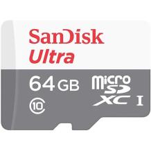 Sandisk карта памяти, SDSQUNR-064G-GN3MN, 64 ГБ, MicroSDXC, 100 МБ/с, водонепроницаемая, ударопрочная, UHS-I, класс 10