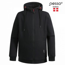 Striukė su gobtuvu Turin, 65% medvilnė, 35% poliesteris, Pesso, TURIN_BL-M, juoda, M