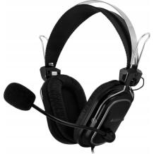 A4Tech Austiņas EVO Vhead 50 A4TSLU09264, 2m, 32 Ω, 20-20 000 Hz, stereo, regulējams galvas apmale, mikrofons
