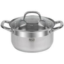 Resto Kastrul 92003 3.6L, Läbimõõt 20 cm, Klaasist kaas auruväljundiga, Mõõteskaala, Rivitavad roostevabast terasest käepidemed
