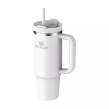 Thermal mug with straw Stanley The Quencher H2.0 FlowState Tumbler 1.18 L – white