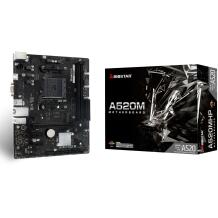 Материнская плата Biostar A520MHP, AMD A520, 2 x DDR4 до 64 ГБ, HDMI 4K, PCIe M.2, USB 3.2 Gen1, 7.1 звук, RAID 0/1/10