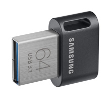 USB flash drive 64 GB USB 3.1 up to ~300 MB s read compact Fit Plus MUF-64AB/APC Black Silver Samsung