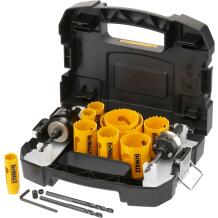 Dewalt Zāģis caurumiem Bi-Metāla komplekts DT90361-QZ, 13 gab., Melna/Dzeltena, Bi-Metāls, Iekļauts mandrels