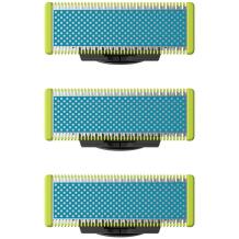 Philips бритва QP235/50, 3 шт., совместима с OneBlade, двусторонний лезвие, влажное и сухое бритье, следование контурам