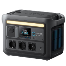 Portatīvā enerģijas stacija 768 Wh 1200 W 3× 220V rozetes 2× USB-C 2× USB LED lukturis Melna A1755311 Anker Solix