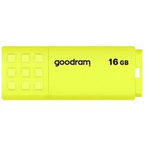 Goodram Pendrive UME2 16GB, UME2-0160Y0R11, 16GB, USB 2.0, 20MB/s, 5MB/s, dzeltena, perforācija