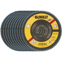 Dewalt Лепестковый диск DT3256-QZ 115 мм 60G, 10 шт., Оксид циркония, T29, Шлифовка