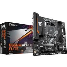 Gigabyte Motininė B550M AORUS ELITE 1.3, AMD Ryzen 5000, 4 DIMM DDR4 iki 4733MHz, 2xM.2, 1GbE LAN, USB 3.2 Gen 1