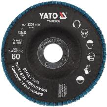 Yato lapiņu slīpdisks P60 125x22mm YT-833006, P60, 125mm, 22mm