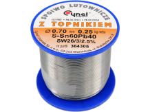 Lodēšanas stieple SN60PB40 0.7MM 250G 76807 TOYA