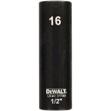 DeWALT triecienmuciņa 16mm 1/2 in, 78mm, dziļa, 1 gab.