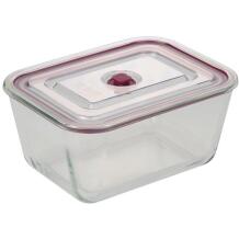 Jata Toidunõu HREC4202, 1500ml, 19.5cm, 14cm, 9cm, klaas, läbipaistev, roosa, õhukindel, BPA-vaba