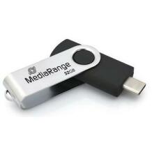 Mediarange USB mälupulk MR1952 32 GB, USB Type-C, 3.2 Gen 1, lugemise kiirus 70 MB/s, kirjutamise kiirus 20 MB/s, pööratav korpus