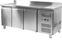 Apsildāms ledusskapis ar 3 durvīm, 417L, YG-05255, YATO, nerūsējošā tērauda, automātiska atkausēšana, GN 1/1 konteineriem