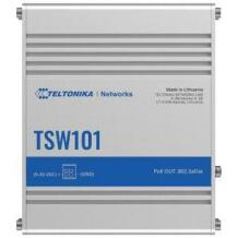 Teltonika коммутатор TSW101 5 портов 10/100/1000 PoE+ 2000 MAC адресов 10 Gbit/s IP30 9-30 V 4 PoE порта 30 W