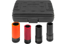 Sešstūra trieciena muciņu komplekts, Rockforce, RF-4032TH44, 1/2", 17-19 mm, 4 gab.