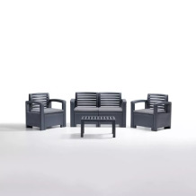 Dārza mēbeļu komplekts Set Nevada 2 pelēks BICA 1690474