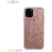 Woodcessories Stone Edition iPhone 11 Pro Max STO064, 6.5 collu, sarkans, elastīgs akmens, silikona rāmis, Qi uzlāde