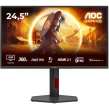 Aoc LCD монитор Q25G4SR 24.5" QHD 2560 x 1440 300Hz 1ms Fast IPS, HDMI 2.1, VESA крепление, регулируемая подставка