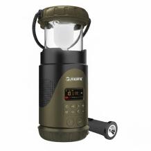 Hawk Pārnēsājams kloķa radio HWRDI430GN, FM/AM, Bluetooth, ārējā akumulatora funkcija, lukturis, SOS, 10W