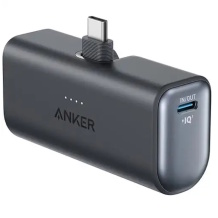 Super ērts un kompakts ārējais uzlādes akumulators 5000 mAh 12 W ar iebūvētu USB-C konektoru melns A1653H11 Anker