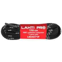 Lahti Pro Плоские шнурки для обуви 5119698, 110 см, 9 мм, 100% полиэстер, черно-серый