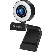 Sandberg web kamera 134-21, 2 MP, 1920 x 1080 pikselių, USB 2.0, 30 fps, Automatinis fokusavimas, Įmontuotas mikrofonas