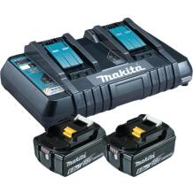 Makita Energiatootmise komplekt 18V 6Ah 199484-8, 2x aku BL1860B, 1x laadija DC18RD, 18V, 6.0Ah