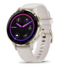 Garmin Venu 3S išmanusis laikrodis sveikatai ir sportui 41mm AMOLED 1.2" 390x390 GPS Wi-Fi jutiklinis ekranas Gold Ivory