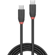 Lindy USB C-C kaabel 36905 0.5m, 20Gbps, must, PVC korpus, nikliühendused, kolmekordne kaitse