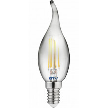 Dekoratīva LED spuldze, FILAMENT, C35L, 1800K, E14, 4W, 200lm, 360°; LD-C35FP4-18L GTV