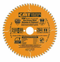Алюминиевая пила 216x2,2/30mm Z64 a-6° ßTCG, CMT, 276.216.64M, 216mm, 30mm, 64, 2,2mm, 1,6mm, -6°, TCG