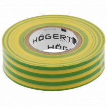 Izolācijas lente 19mm x 20m dzeltana/zaļa PVC HOGERT