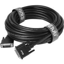 Club3D DVI-D кабель CAC-1220, 10 м, 28AWG, 2560 x 1600@60Hz, 1920 x 1080@120Hz, 24+1, прямой штекер, золотые контакты