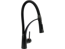 Virtuves jaucējkrāns NOIR, FALA, 75884, melns, 43 cm augsts, ar ergonomisku dizainu un inovatīvām tehnoloģijām.