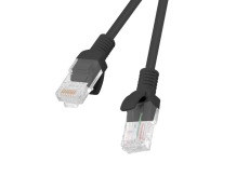 Кабель LAN Cat 5e UTP RJ45 RJ45 1 м Fluke Passed до 1 Гбит с серый PCU5 10CC 0100 BK Lanberg