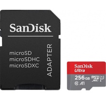 microSDXC memory card 256GB with SD adapter up to 150MB/s A1 Class 10 UHS-I SDSQUAC-256G-GN6MA SanDisk