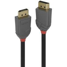 Lindy DisplayPort kaabel 36481 1m, 28AWG, 32.4Gbps, 7680x4320@60Hz, 4:2:2, sirge pistik, ABS, RoHS, REACH, UL